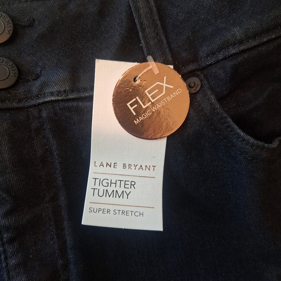NWT Lane Bryant Size 16 Dark Denim Jeans Tighter Tummy High Rise Straight - Picture 6 of 9